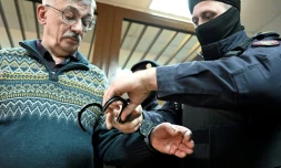 Le dissident russe Oleg Orlov à Moscou, en Russie, le 27 février 2024