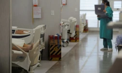 Des patients atteints du coronavirus dans l'unité de soins intensifs de l'hôpital de Mendoza, en Argentine, le 6 novembre 2020