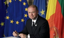 Le Premier ministre maltais Joseph Muscat le 25 mars 2017 à Rome
