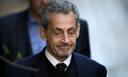 L'ex président de la République Nicolas Sarkozy le 21 octobre 2025, à Paris
