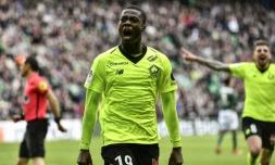 L'attaquant de Lille Nicolas Pepe buteur lors de la victoire 1-0 à Saint-Etienne le 9 mars 2019 en 28e journée de L1