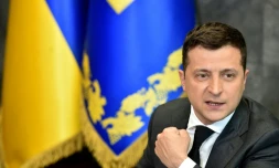 Le président ukrainien Volodymyr Zelensky, le 14 juin 2021 à Kiev