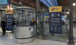 AccÚs menant à l'Eurostar à la gare du Nord, le 10 décembre 2020 à Paris