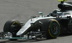 L'Allemand Nico Rosberg (Mercedes) lors du GP de Belgique de F1, sur le circuit Spa-Francorchamps, le 27 août 2016