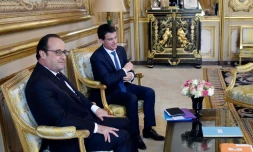 François Hollande et Manuel Valls le 24 juin 2016 à l'Elysée à Paris 