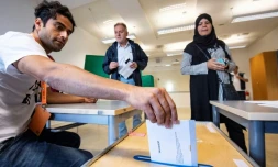 Un bureau de vote à Malmö le 9 septembre 2018