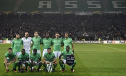 Les joueurs de Saint-Etienne avant un match d'Europa League contre Qabala, le 20 octobre 2016 à Geoffroy-Guichard