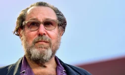 Le peintre et cinéaste américain Julian Schnabel réalisateur de "At Eternity's Gate" présenté à la Mostra de Venise, le 3 septembre 2018