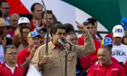 Le président vénézuélien Nicolas Maduro lors d'un discours en hommage à Simon Bolivar, le 17 décembre 2016 à Caracas