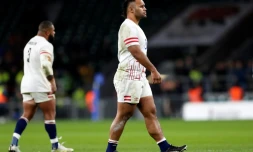 Le N.8 de l'Angleterre Billy Vunipola face Ă l'Afrique du Sud, le 26 novembre 2022 Ă Twickenham