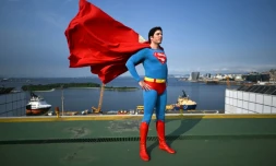 Leonardo Muylaert, le "Superman brésilien", le 18 mars 2024 à Rio de Janeiro