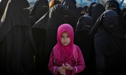 Des femmes et une fillette dans le camp d'al-Hol en Syrie, le 26 août 2022