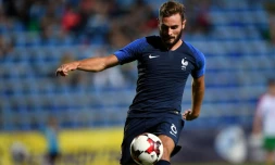 Le milieu de terrain français Lucas Tousourt lors des qualifications pour l'Euro Espoirs face à la Bulgarie le 7 septembre 2018