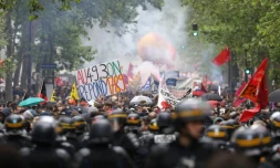 Manifestation contre le projet de loi travail Ă Paris le 19 mai 2016