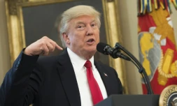 Le président américain Donald Trump, le 31 mars 2017 à la Maison Blanche, à Washington