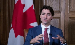 Le Premier ministre canadien Justin Trudeau le 10 mai 2018 lors d'un entretien avec l'AFP à Ottawa