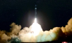 Lancement du missile nord-coréen Hwasong-15, le 29 novembre 2017