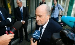 L'ex-patron de la Fifa Sepp Blatter, à son arrivée au siÚge du TAS, le 25 août 2016
