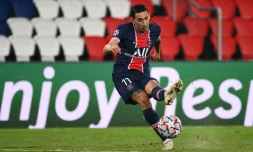 L'attaquant argentin du PSG Angel Di Maria contre Leipzig en Ligue des champions, le 24 novembre 2020 au Parc des Princes