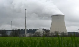 La centrale nucléaire d'Isar, à proximité de Landshut, en Bavière, dans le sud de l'Allemagne, le 14 avril 2023