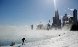 Les rives gelées du lac Michigan, le 30 janvier 2019 à Chicago