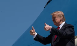 Le président américain Donald Trump à son arrivé vendredi en Floride 