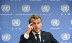 Emmanuel Macron, dans une conférence de presse à l'assemblée générale de l'ONU ce mardi