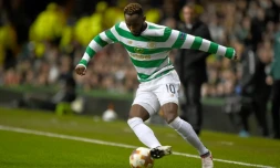 Le Celtic du buteur Moussa Dembélé, ici contre le Zenit Saint-Pétersbourg à Glasgow, le 15 février 2018, se hisse au 2e tour de la C1