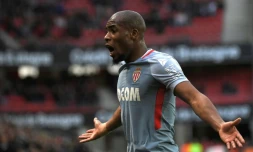 Le défenseur de Monaco Djibril Sidibé lors du déplacement à Rennes le 4 avril 2018