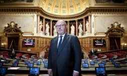 Le sénateur Laurent Duplomb (Les Républicains) à Paris, le 11 février 2025