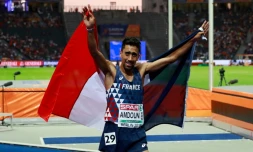 Le Français Morhad Amdouni champion d'Europe du 10.000 m, le 7 août 2018 à Berlin 