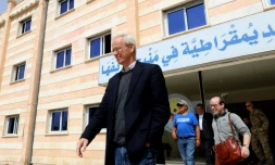 William Roebuck, l'envoyé américain de la coalition internationale anti-EI, dans le nord de la Syrie, en mars 2018