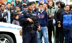 Un membre des forces de sécurité jordaniennes lors d'une précédente opération anti-jihadiste à Irbid, le 2 mars 2016