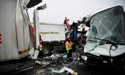 Carambolage le 30 janvier 2017 sur  l'autoroute A13, dans les Yvelines