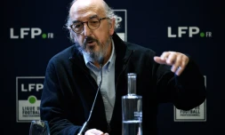Le patron de Mediapro, Jaume Roures, lors d'une conférence de presse à Paris, le 12 décembre 2019