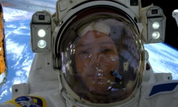 L'astronaute français Thomas Pesquet dans l'espace, le 13 janvier 2017