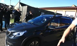 Patrick Balkany quitte la gendarmerie de Vexin-sur Epte le 7 février 2022