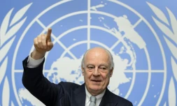 L'émissaire de l'ONU pour la Syrie, Staffan de Mistura, à GenÚve le 25 janvier 2016