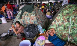 Un camp pour personnes déplacées à Banteay Meanchey, au Cambodge, le 14 décembre 2025
