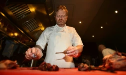 Le chef suédois Mikael Jonsson, le 27 janvier 2016 à Chiswick dans l'ouest de Londres