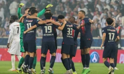 La joie des Parisiens vainqueurs de la Coupe de France contre Lyon, le 25 mai 2024 Ă Villeneuve-d'Ascq
