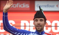 Thibaut Pinot vainqueur de la 15e étape du Tour d'Espagne le 9 septembre 2018