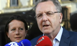 Richard Ferrand, le 18 juin 2017 à Châteaulin, lors du second tour des législatives