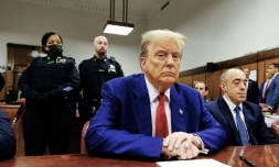 L'ancien président américain Donald Trump lors de son procÚs à New York, aux Etats-Unis, le 30 avril 2024