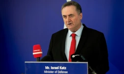 Le ministre de la Défense israélien Israël Katz à AthÚnes en GrÚce le 20 janvier 2026