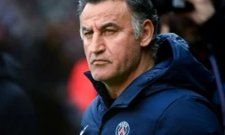 L'entraîneur parisien Christophe Galtier lors de la réception du Stade Rennais, le 19 mars 2023 