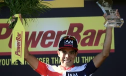 Le Colombien Jarlinson Pantano (IAM) vainqueur de la 15e étape du Tour de France, le 17 juillet 2016 à Culoz