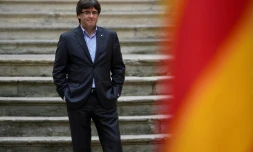 L'indépendantiste catalan Carles Puigdemont à Gérone, en Espagne, le 30 septembre 2017
