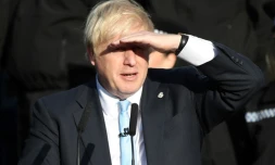 Le Premier ministre britannique Boris Johnson, le 5 septembre 2019 Ă West Yorkshire (nord de l'Angleterre)