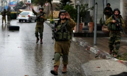 Les forces de sécurité israéliennes le 6 novembre 2015 à Hébron